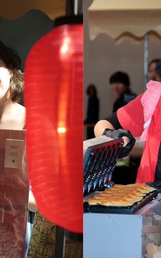 Vendors sell art and freshly made Japanese snacks at CAMERA JAPAN.