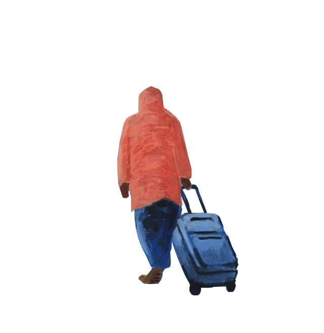 een illustratie van een figuur met een koffer